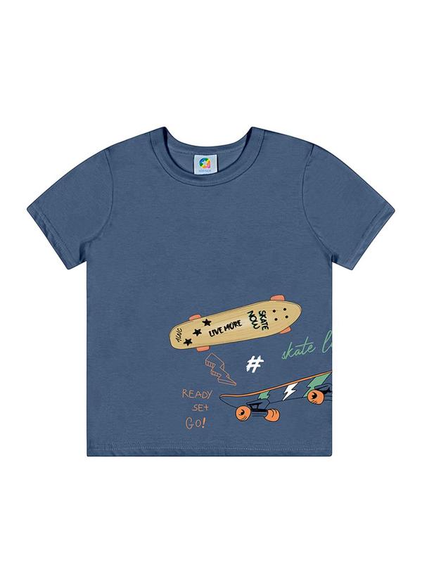 Alenice - Camiseta Irados Skates Menino Azul