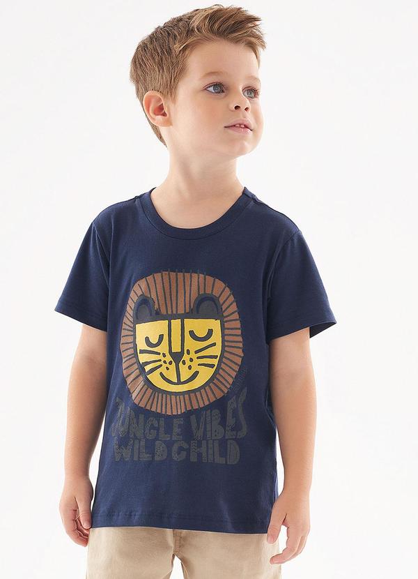 Up Baby - Camiseta Jungle Vibe Azul Marinho