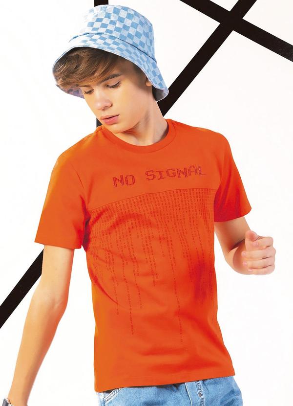 Exco - Camiseta Juvenil com Estampa Laranja