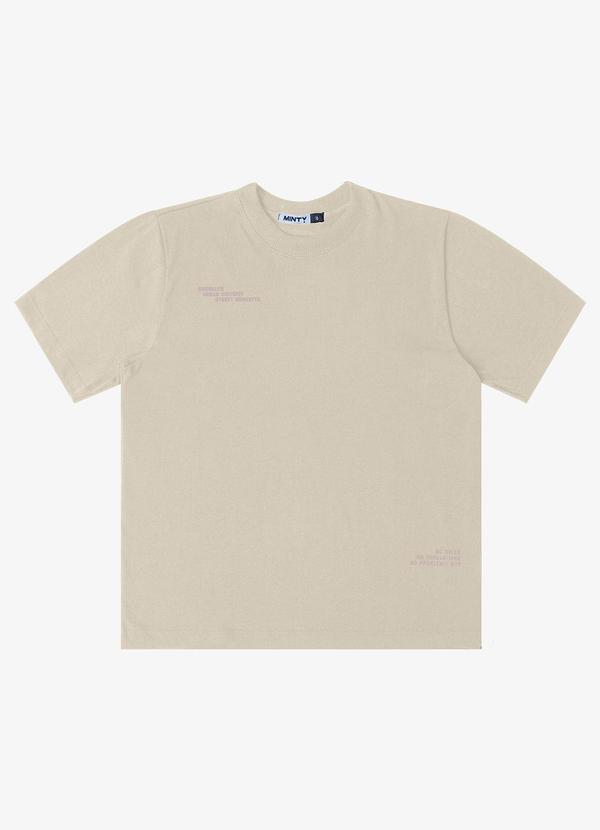 Minty - Camiseta Juvenil em Malhão Masculina Bege 1