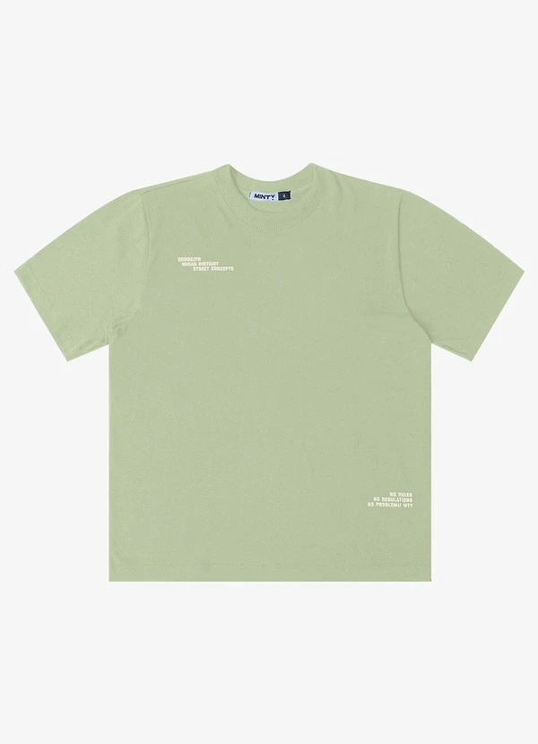 Minty - Camiseta Juvenil em Malhão Masculina Verde
