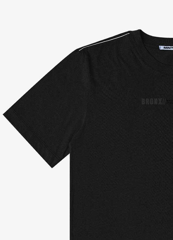 Minty - Camiseta Juvenil em Meia Malha Masculina Preto 2