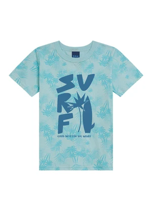 Ddk - Camiseta Juvenil Estampa Coqueiros  Azul - DDK