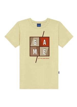 Ddk - Camiseta Juvenil Estampa Game  Marrom - DDK