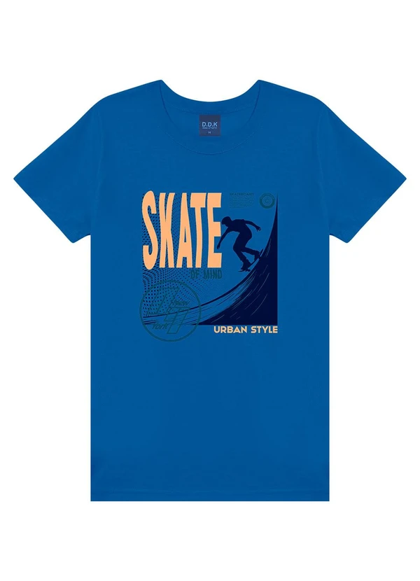 Ddk - Camiseta Juvenil Estampa Skate Of Mind Azul