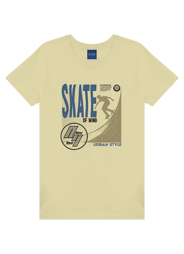 Ddk - Camiseta Juvenil Estampa Skate Of Mind Marrom