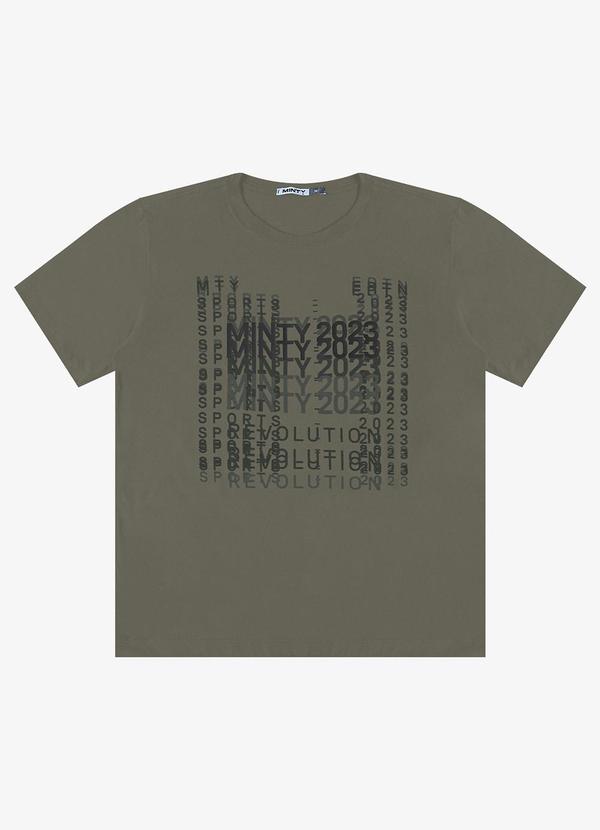 Minty - Camiseta Juvenil Estampada Masculina Verde