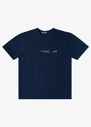 Minty - Camiseta Juvenil Malhão Flamê Masculina Azul - MINTY