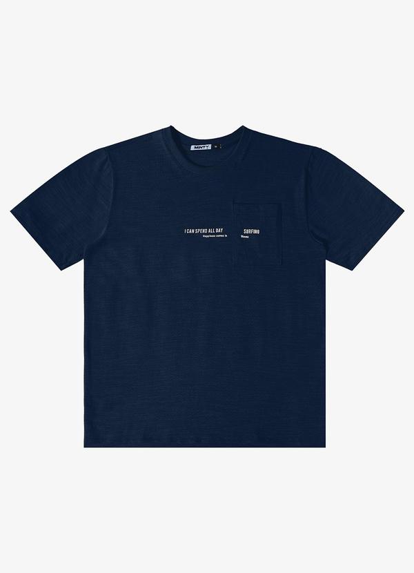Minty - Camiseta Juvenil Malhão Flamê Masculina Azul