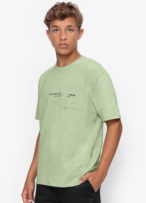 Minty - Camiseta Juvenil Malhão Flamê Masculina Verde - MINTY