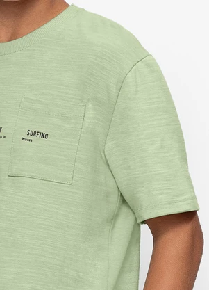 Minty - Camiseta Juvenil Malhão Flamê Masculina Verde - MINTY