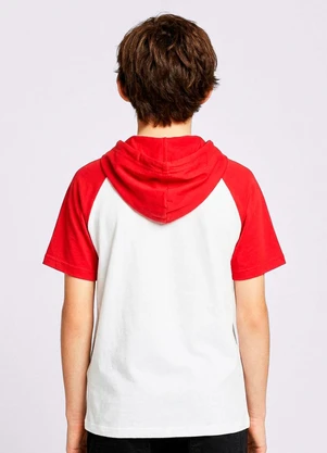 Torra - Camiseta Juvenil Manga Curta com Capuz Branca - TORRA