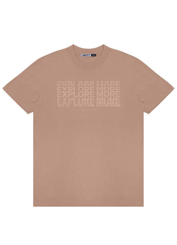 Minty - Camiseta Juvenil Masculina em Meia Malha Marrom