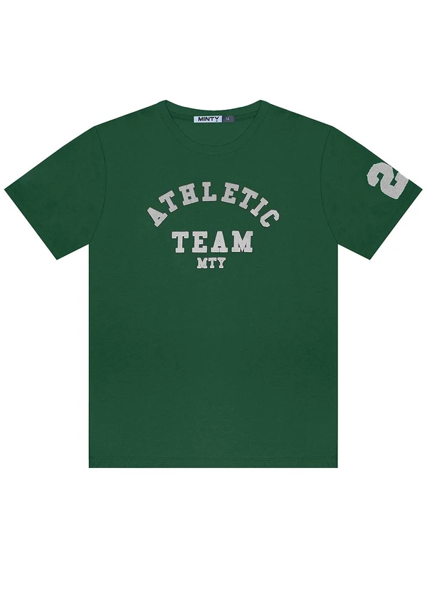 Minty - Camiseta Juvenil Masculina em Meia Malha Verde