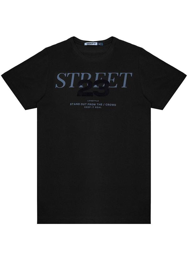 Minty - Camiseta Juvenil Masculina Preto