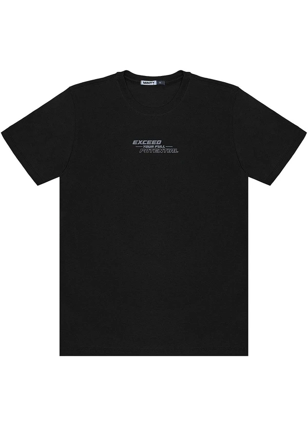 Minty - Camiseta Juvenil Masculina Preto
