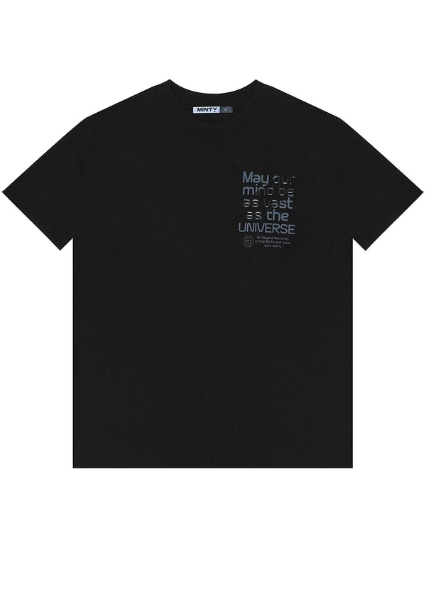 Minty - Camiseta Juvenil Masculina Preto