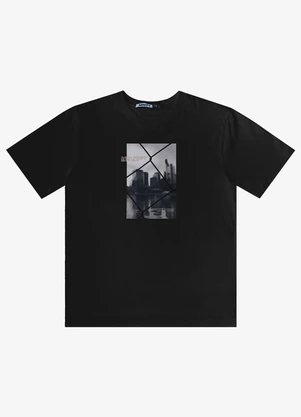 Minty - Camiseta Juvenil Meia Malha Masculina Preto - MINTY