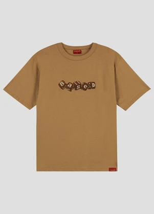 Based. - Camiseta Juvenil Oversized Meia Malha Marrom - BASED.