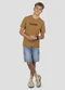Based. - Camiseta Juvenil Oversized Meia Malha Marrom - variação: Marrom