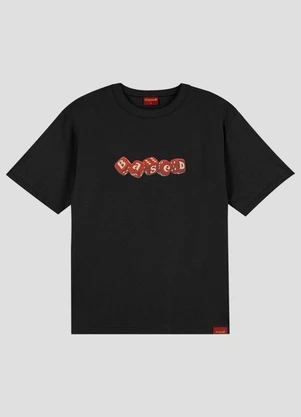 Based. - Camiseta Juvenil Oversized Meia Malha Preto - BASED.
