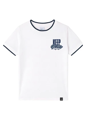 Malwee Kids - Camiseta Keep Going em Malha Branco - MALWEE KIDS