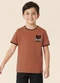 Malwee Kids - Camiseta Keep Going em Malha Branco - variação: Terracota