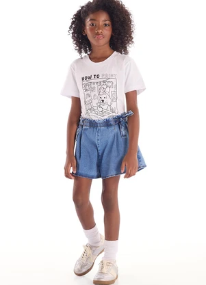 Camiseta Kit Canetinhas Pintar Quimby Branco - QUIMBY