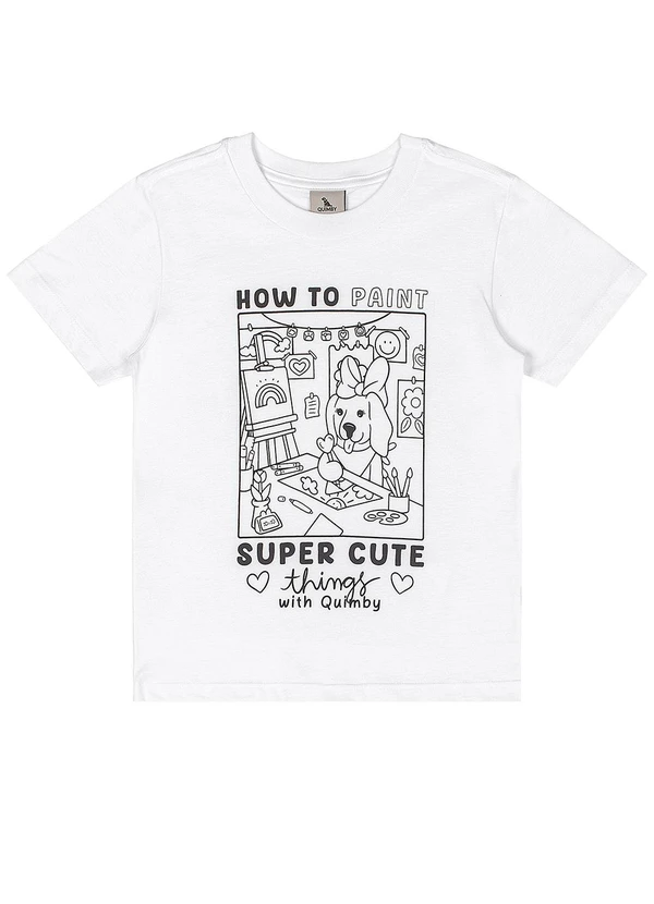 Quimby - Camiseta Kit Canetinhas Pintar Quimby Branco 3