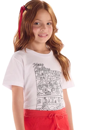 Quimby - Camiseta Kit Canetinhas Pintar Branco - QUIMBY