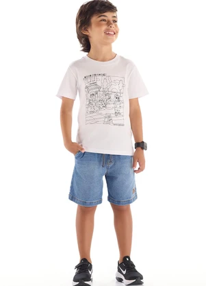 Quimby - Camiseta Kit Canetinhas Pintar Branco - QUIMBY