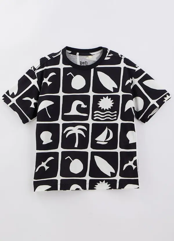 Bento - Camiseta Ladrilho Preto