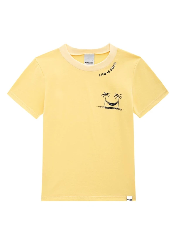 Malwee Kids - Camiseta Life Is Good em Malha Amarelo 3