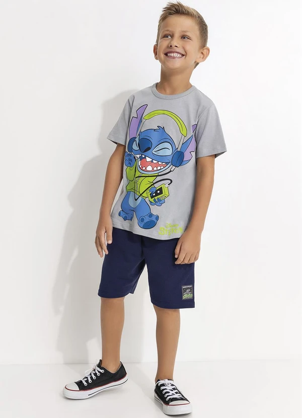 Fakini - Camiseta Lilo & Stitch Cinza 3