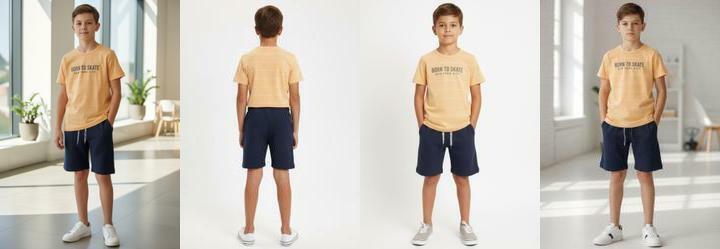 Camiseta Listrada Bege