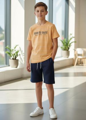 Camiseta Listrada (Bege)