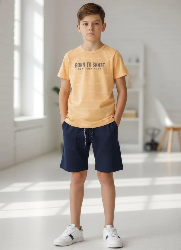 Multimarcas - Camiseta Listrada Bege 4