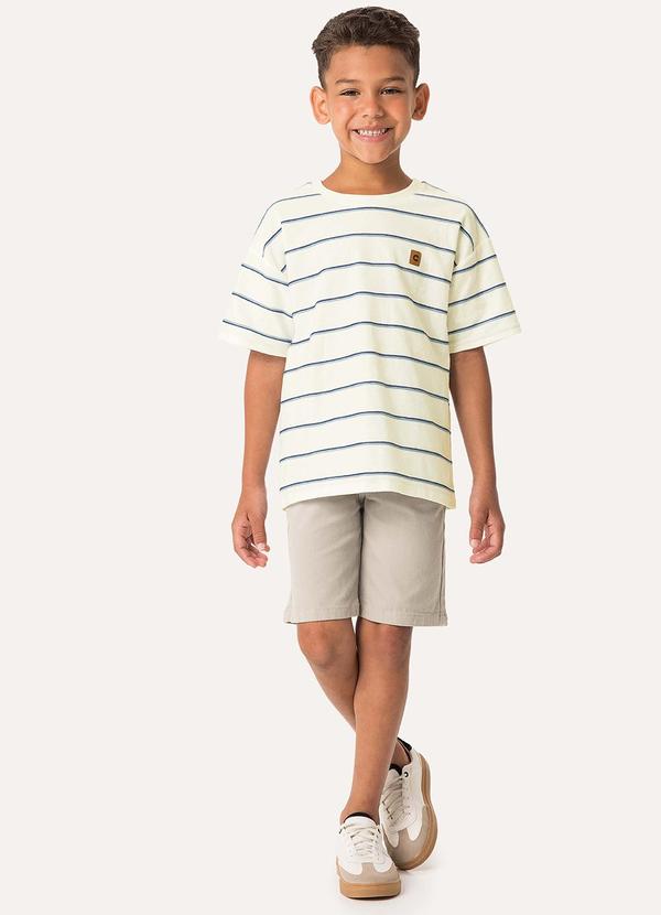 Carinhoso - Camiseta Listrada com Etiqueta Branca 2