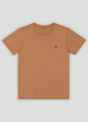 Camiseta Manga Curta Básica Meninos Up Baby Marrom - UP BABY