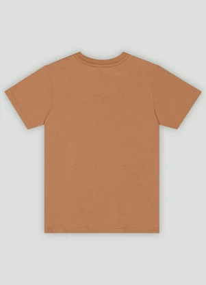 Camiseta Manga Curta Básica Meninos Up Baby Marrom - UP BABY