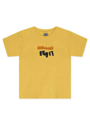 Tigor T Tigre - Camiseta Manga Curta Bebê Masculina Amarelo - TIGOR T TIGRE