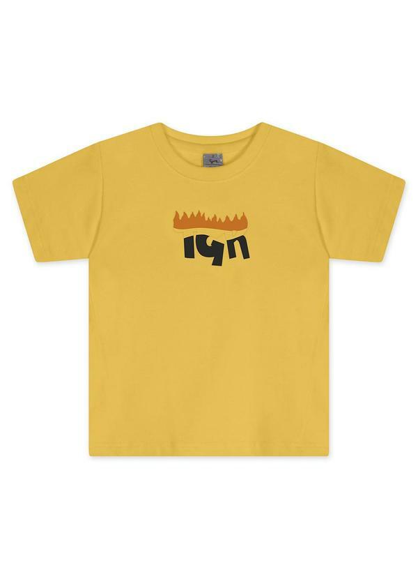 Tigor T Tigre - Camiseta Manga Curta Bebê Masculina Amarelo