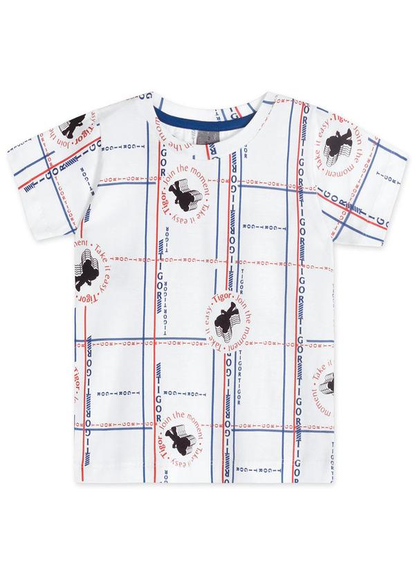 Tigor T Tigre - Camiseta Manga Curta Bebê Menino Azul