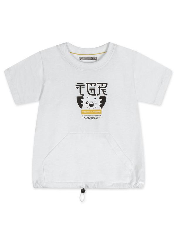Tigor T Tigre - Camiseta Manga Curta Bebê Masculina Branco
