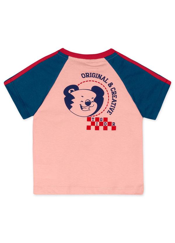 Tigor T Tigre - Camiseta Manga Curta Bebê Menino Rosa 2