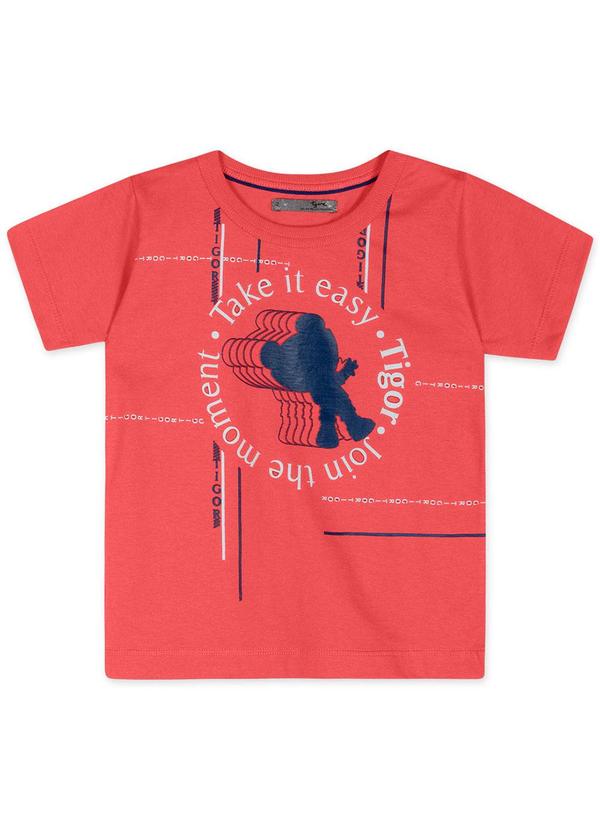Tigor T Tigre - Camiseta Manga Curta Bebê Masculina Vermelho