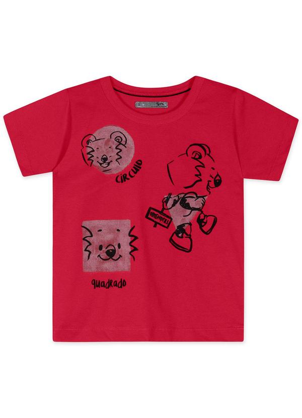 Tigor T Tigre - Camiseta Manga Curta Bebê Masculina Vermelho