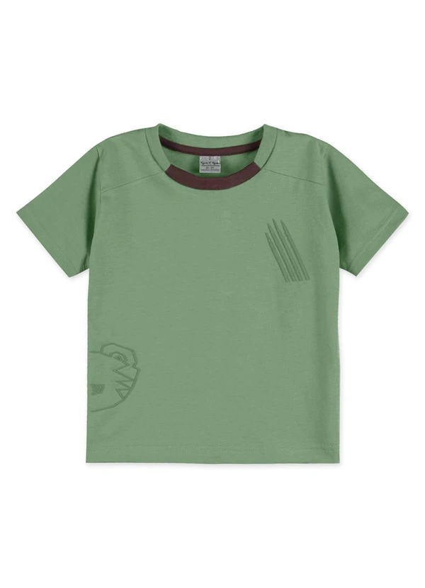 Tigor T Tigre - Camiseta Manga Curta Bebê Verde 1