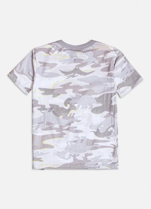 Youccie - Camiseta Manga Curta Camuflada Cinza - YOUCCIE