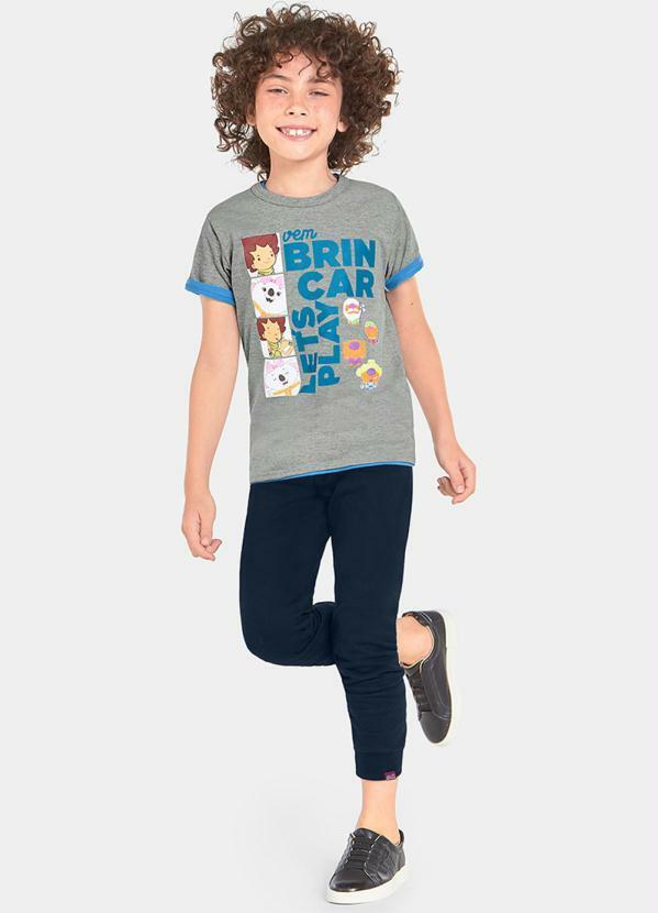 Lilica Ripilica - Camiseta Manga Curta Cinza 3